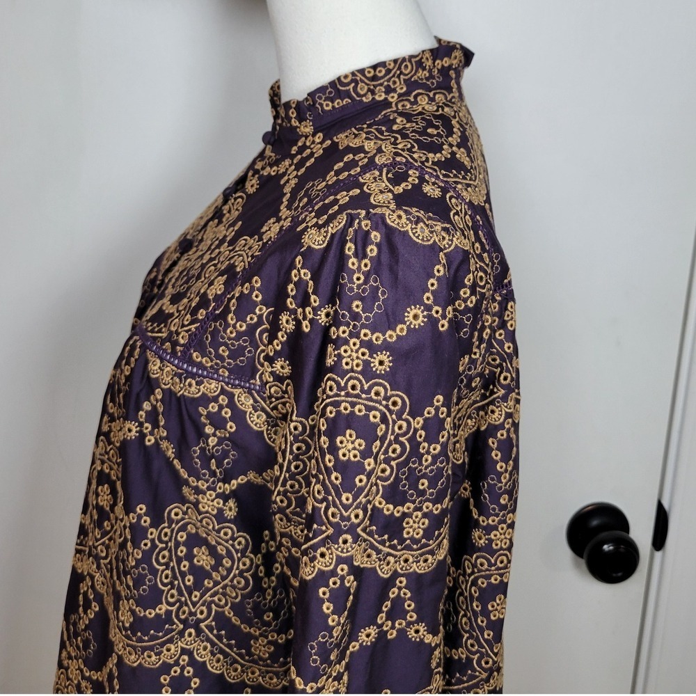 Johnny Was Elora Eyelet Blouse 100% Cotton Size Small - Picture 10 of 15